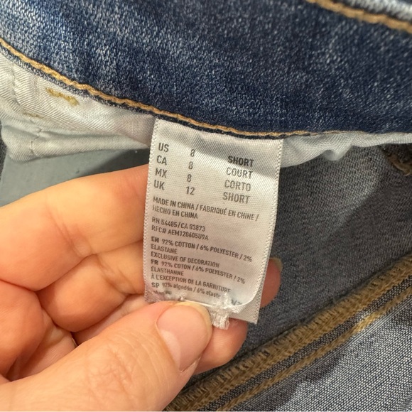 Women’s American Eagle Size 8 Short Ripped Jeans | High Rise Skinny - Picture 6 of 6